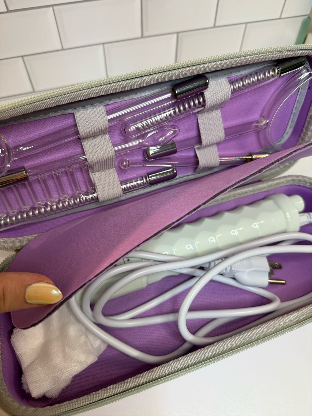 NuDerma Professional Skin Therapy Wand + Accessories and Carrying Case